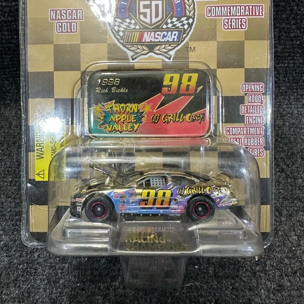 Racing Champions 05052 NASCAR 50th 1:64 Gold Die-cast Car 1998‎ Rich Bickle #98